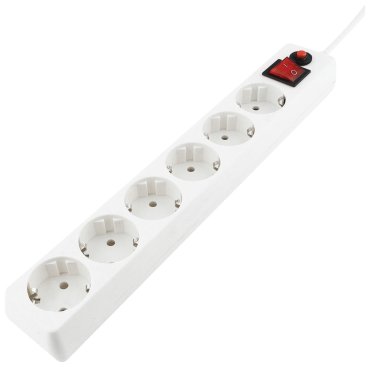 Сетевой фильтр EHW-6, 6 розеток, 1,8 м