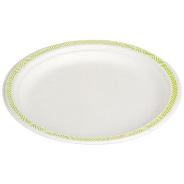 Тарелка одноразовая бумажная Huhtamaki Chinet GoodToGo (d=240мм, белая) 50шт. (00922)