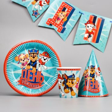 Набор бумажной посуды Paw Patrol