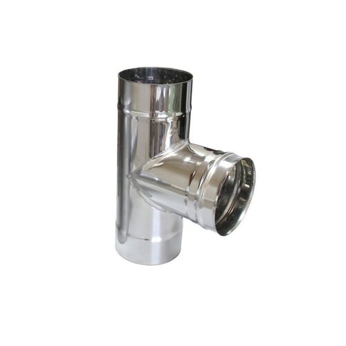 Тройник (из нержавеющей стали 0,5 мм) ф120х90° FeFLUES 82909
