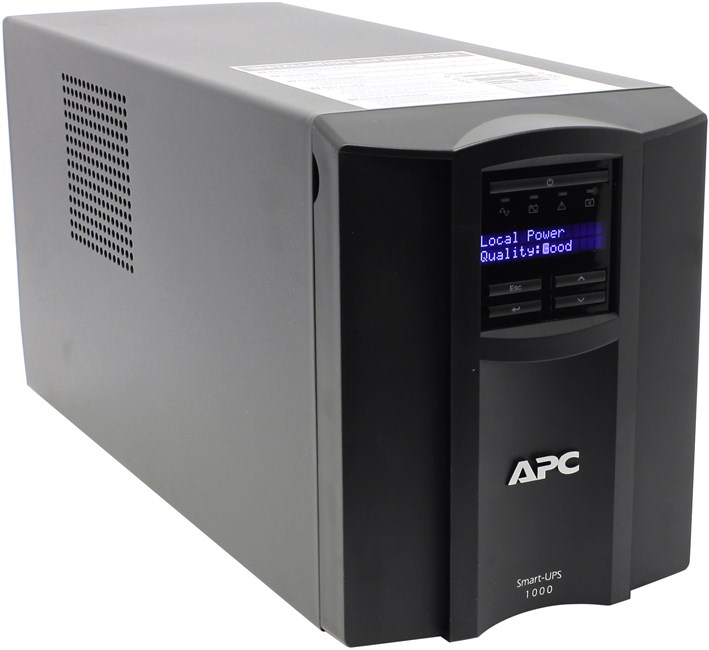 Купить ИБП APC Smart-UPS, 1000VA, 700W, IEC, розеток - 8, USB, черный ...