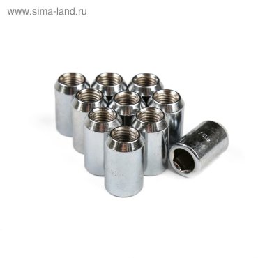 Гайка 12х1,5 мм, высота 32, под шестигранник, хром