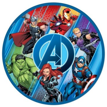 Marvel Марвел . Набор одноразовых бумажных тарелок, синий лого, 6 шт d=180 мм ND PLAY