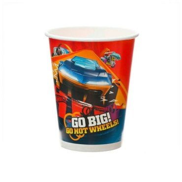ND PLAY Стакан бумажный Hot Wheels, 250 мл, набор 6 шт.