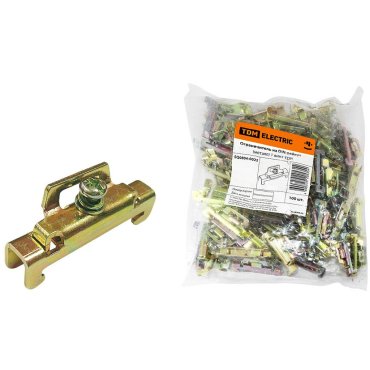 Ограничитель на DIN-рейку металл, 1 винт, TDM Electric, SQ0804-0022