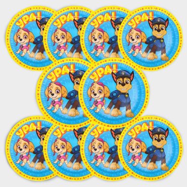 Набор бумажных тарелок Paw Patrol