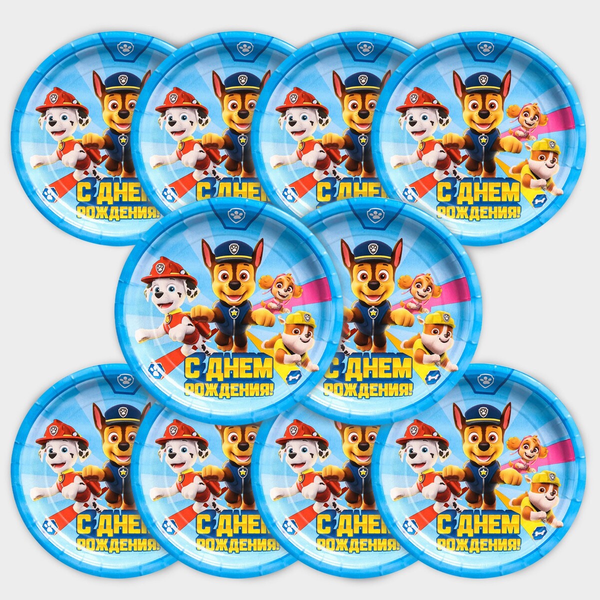 Набор бумажных тарелок Paw Patrol