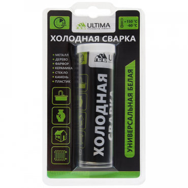 Клей Ultima Холодная сварка универсальная быстрого действия белая 58 г