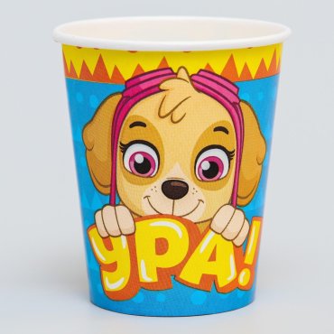 Набор бумажных стаканов, щенячий патруль, 250 мл, 10 шт Paw Patrol