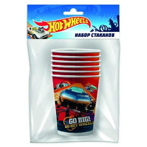 Набор бумажных стаканов ND PLAY Hot Wheels-1 6 шт 250 мл