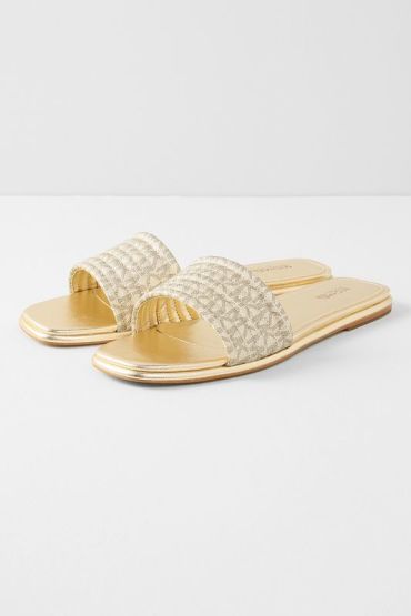 Шлепанцы с монограммой бренда Sadler Michael Michael Kors