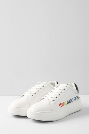 Кожаные полуботинки с логотипом Karl Lagerfeld