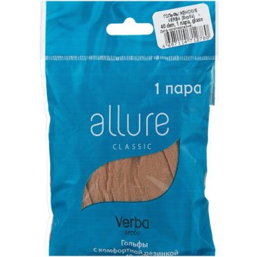 Капроновые гольфы ALLURE Verba 40 den, размер универсальный, glase