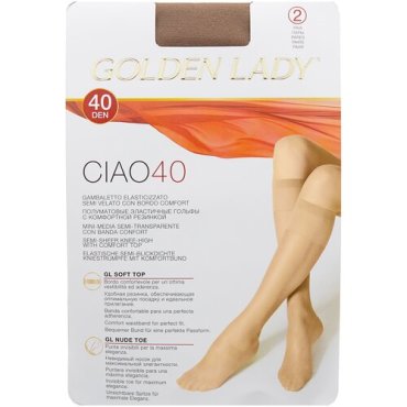 Капроновые гольфы Golden Lady Ciao 40 Den, 2 пары, размер 0 (one size), daino