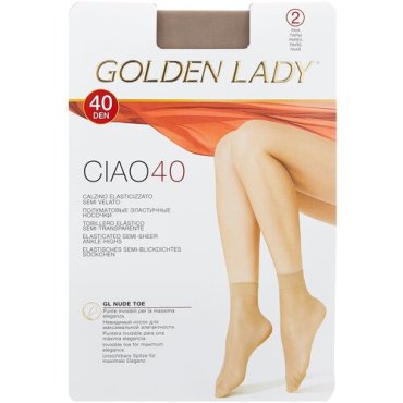 Капроновые носки Golden Lady Ciao 40 Den, 2 пары, размер 0 (one size), daino