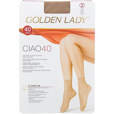 Капроновые носки Golden Lady Ciao 40 Den, 2 пары, размер 0 (one size), melon
