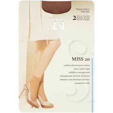 Капроновые носки Sisi Miss 20 den New, 2 пары, размер 0 ( one size), daino