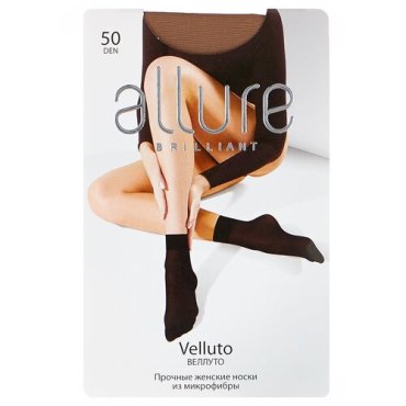 Капроновые носки ALLURE Velluto 50 den, размер универсальный, glase