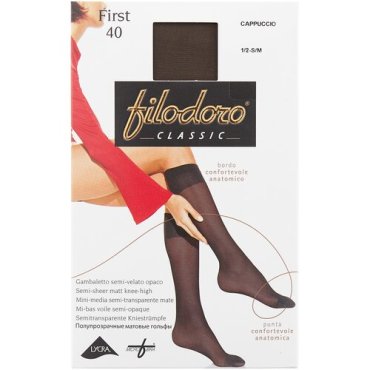 Капроновые гольфы Filodoro Classic First 40 Den, размер 1/2 S/M, cappuccio