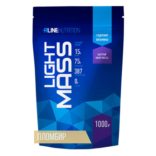 Гейнер RLINE Light Mass, порошок, 1кг, Пломбир