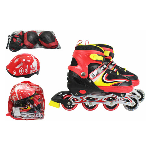 Коньки роликовые Navigator Т59759Н ABEC 5 р.:38-41 черный/красный
