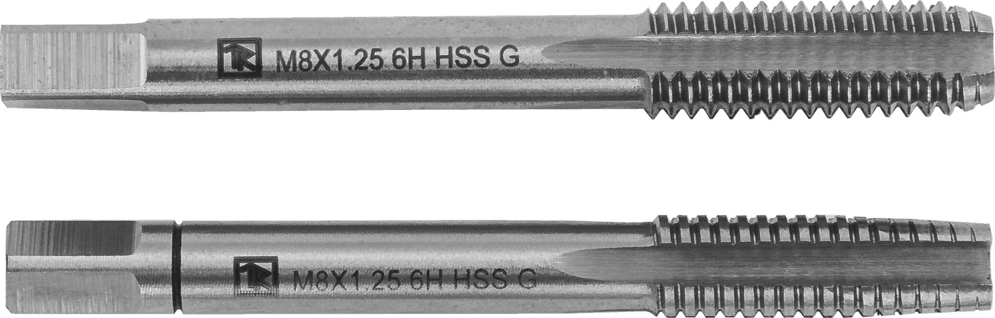Набор метчиков Thorvik T-COMBO двухпроходных ручных универсальных М8х1.25, HSS-G, 2шт