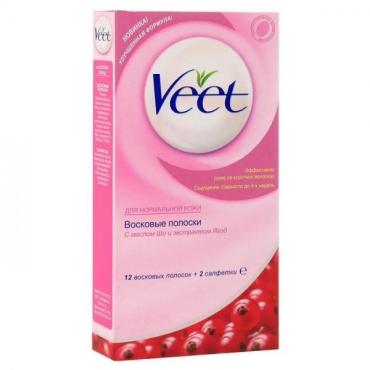 Veet полоски восковые д/депиляции (№12 для норм.кожи)