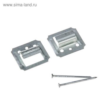 Кляймер №4 оцинкованный, с гвоздями 1.4х25 мм, в упаковке 100 шт.