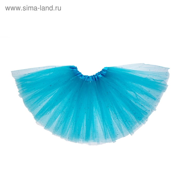 Карнавальная юбка, трёхслойная, 4-6 лет, цвет голубой