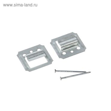 Кляймер №3, оцинкованный, с гвоздями 1.2х20 мм, в упаковке 100 шт.