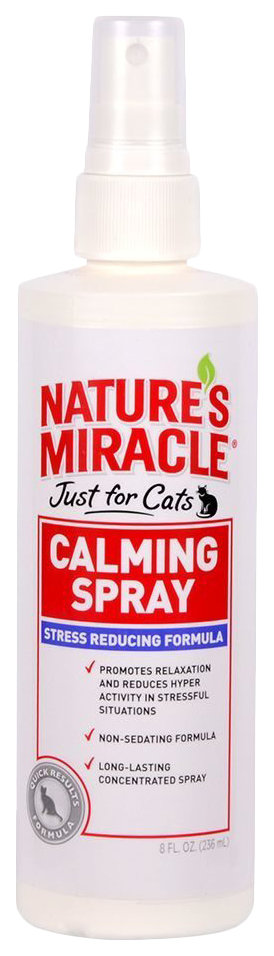 Спрей для кошек успокаивающий 8 IN 1 NATURES MIRACLE No Stress, 237мл