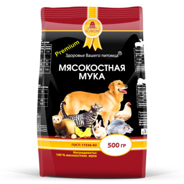 Минеральная смесь для собак Белком Мясокостная мука, 500 г