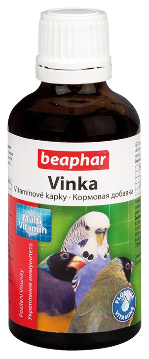 Витаминный комплекс для декоративных птиц Beaphar Vinka, укрепление иммунитета 50 мл