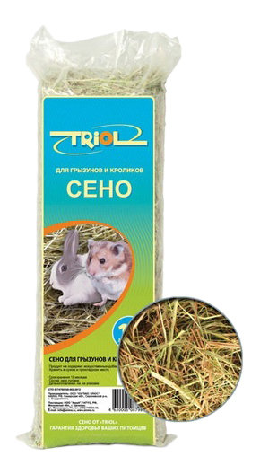 Сено для грызунов и кроликов Triol, 15 л