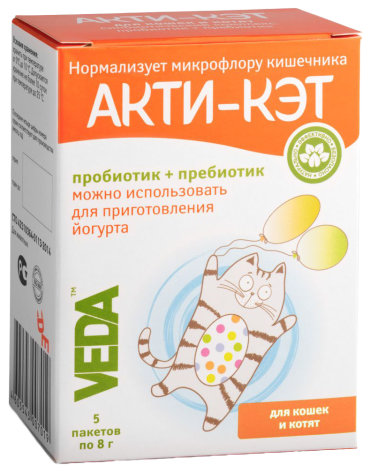 Пищевая добавка для кошек и котят VEDA АКТИ-КЭТ, 40 г