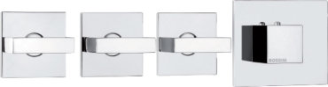 Термостат Bossini Rectangular 3 Outlets LP Z033205 для ванны с душем, хром