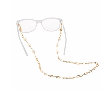 Цепочка для очков Daroni Gold and Pearls золотистая