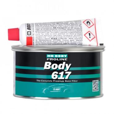 Шпатлевка с укороченным стекловолокном HB BODY 617, 0,5 кг