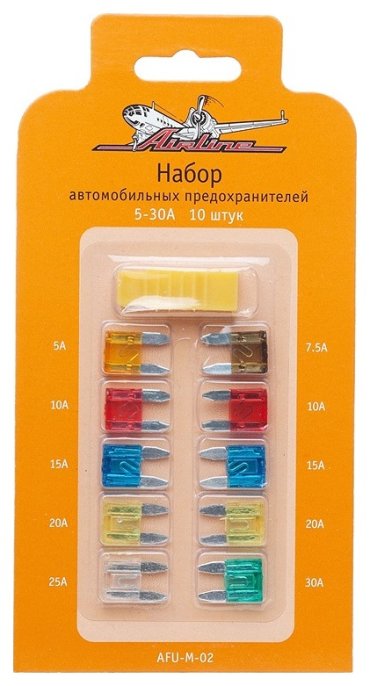 Набор автомобильных предохранителей Airline AFU-M-02 AFU-M-02