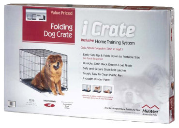 Клетка для собак Midwest iCrate, размер 5, 9.7 кг, размер 76х48х53см., черный