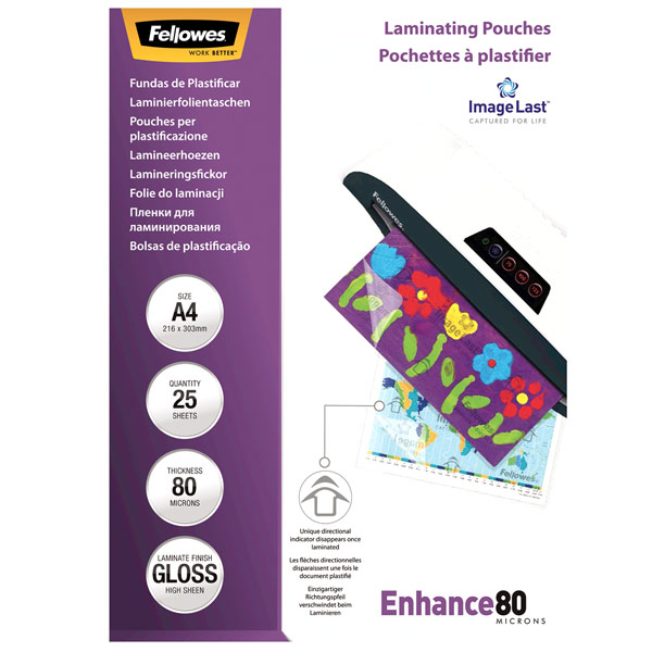 Fellowes А4 80мкм, 25 шт.