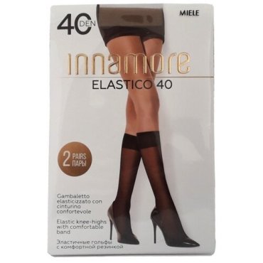 Капроновые гольфы Innamore Elastico 40, 2 пары, размер UNI, miele