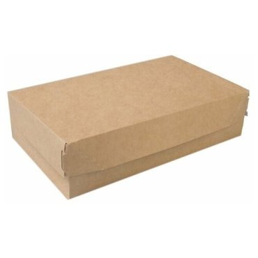 Коробка для пирожных одноразовая картонная Eco Cake 1900 мл, 23x14x6 см, коричневая (5 шт)