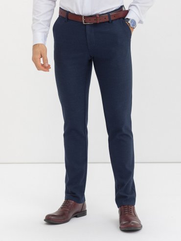 Брюки мужские Marc De Cler ZB-Chinos-24145Blue-176 голубые; синие 58 RU