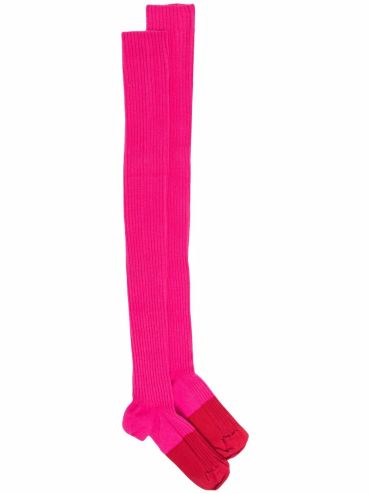 Patou ribbed over-the-knee socks