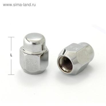 Гайка M12x1,5, 35, hex19, конус, закрытая, хром