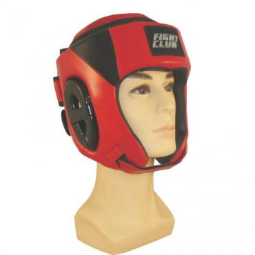 Шлем для бокса с закрытым верхом Fight Expert Red Flamma