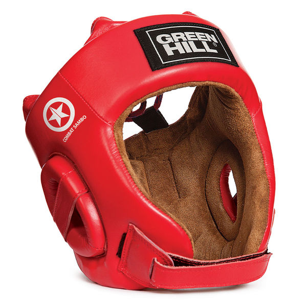 Шлем five stars combat sambo, Красный Green Hill