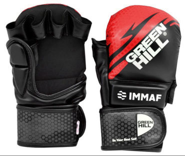 Перчатки MMA Green Hill IMMAF черно-красные Green Hill