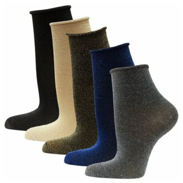 Носки женские HOSIERY 71751 р 23-25 (36-39 размер ноги) с люрексом микс 5 пар